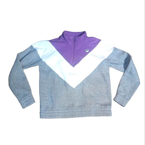 🛍️ 80S 90S RETRO FILA 3/4 ZIP SWEATSHIRT - Picture 1 of 3